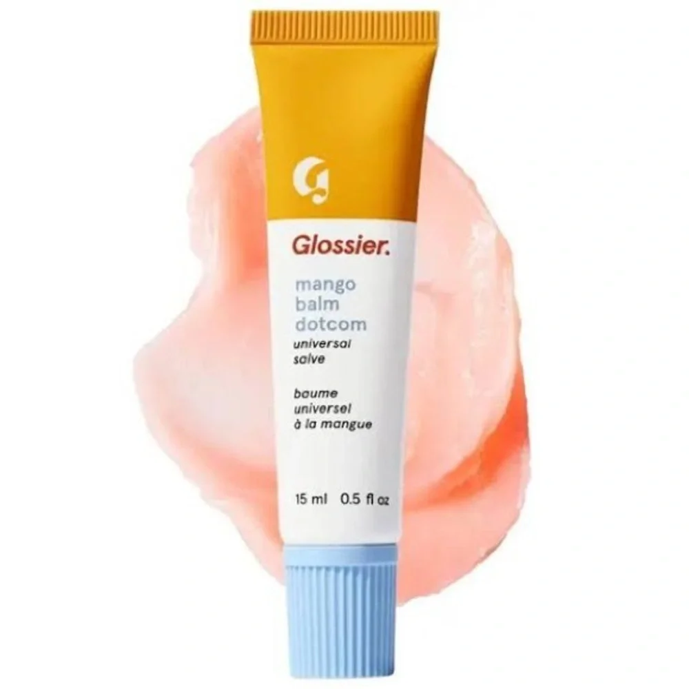 GLOSSIER Balm Dot Com Lip Balm & Skin Salve — Mango — Full Size .5 oz